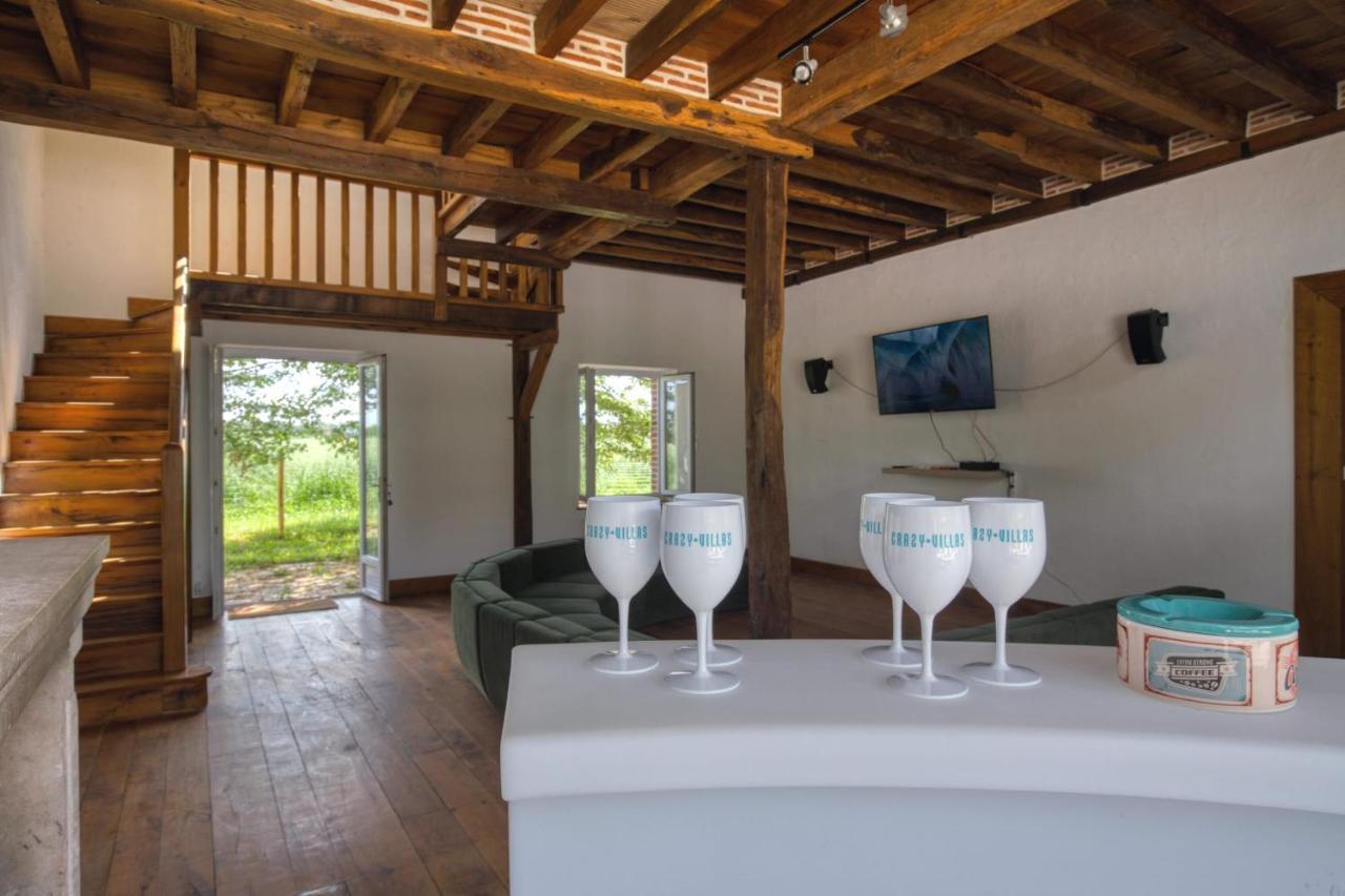 Crazy Villa Le Petit Belair 18 - Heated Pool - Foot - 2H Paris - 30P โอบิญี-ซูร์-แนร์ ภายนอก รูปภาพ