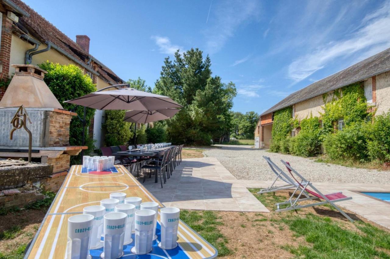 Crazy Villa Le Petit Belair 18 - Heated Pool - Foot - 2H Paris - 30P โอบิญี-ซูร์-แนร์ ภายนอก รูปภาพ